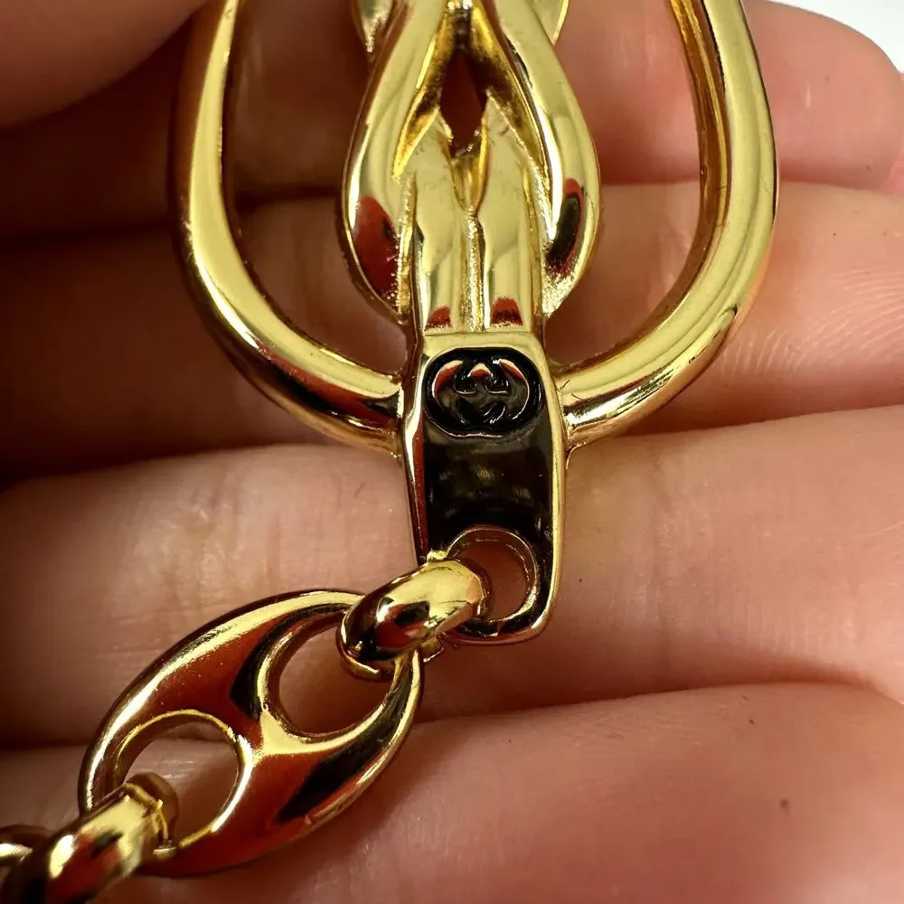 Gucci Vintage Interlocking G Key Ring w/ Box Authentic